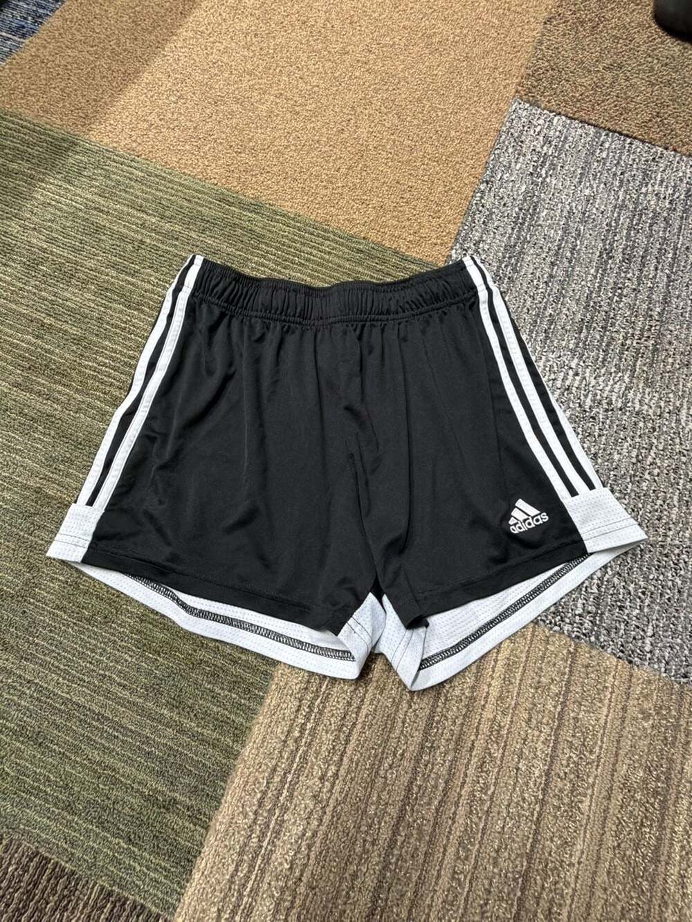 Adidas Athletic Performance Shorts Black White Size M